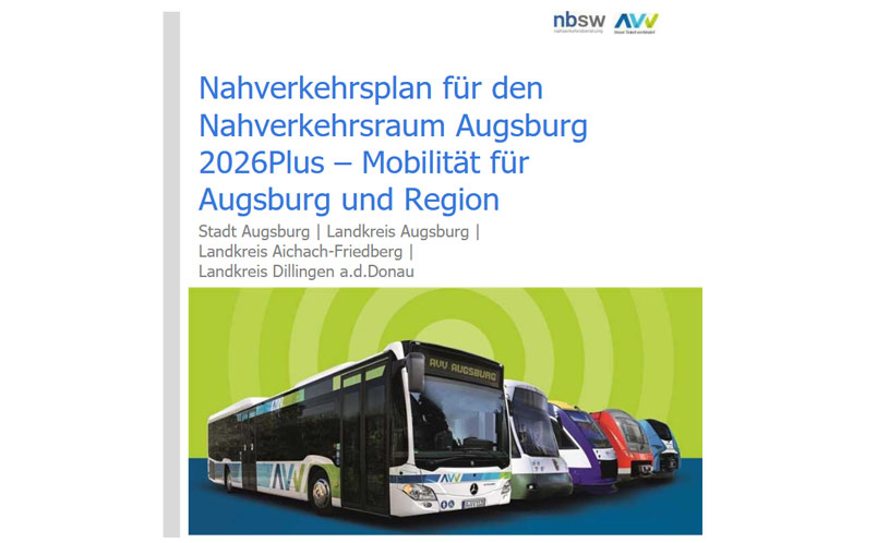 Pressemitteilung: Neuer Nahverkehrsplan von avv und nbsw für die Region Augsburg entwickelt.